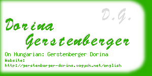 dorina gerstenberger business card
